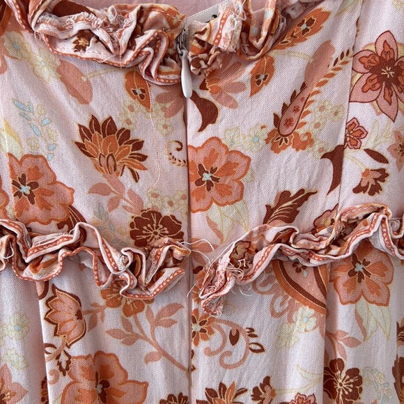 Women’s midi summer dress, XS, AUS size 6, flowy summer dress, coral/peach color - Picture 9 of 10